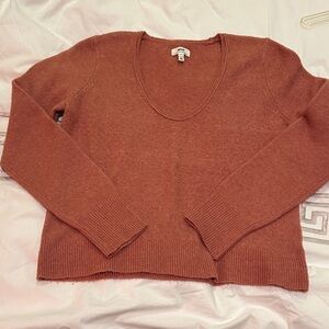 Aerie Women's Warm Dust Pink Scoop Neck Sweater